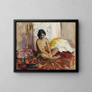L'Égyptienne op fruitschaal - Henri Lebasque — ingelijst kunstwerk aan de muur