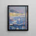 Stad Villefranche-sur-Mer, open raam op de haven - Henri Lebasque — ingelijst kunstwerk aan de muur