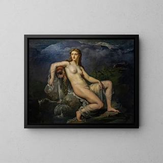 La Source ou l'Eau - Henri Lehmann — ingelijst kunstwerk aan de muur