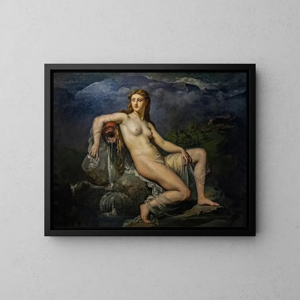 La Source ou l'Eau - Henri Lehmann — framed artwork on a wall
