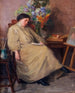 De slapende schilder - Henri Loubat — weergave van het kunstwerk