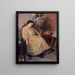 De slapende schilder - Henri Loubat — ingelijst kunstwerk aan de muur