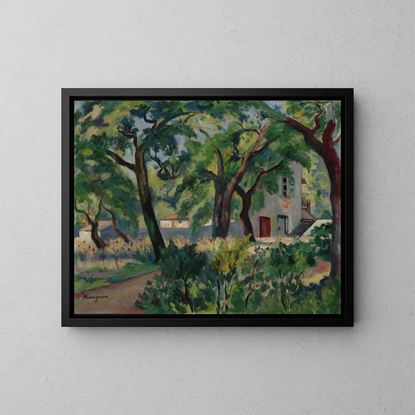 The House in Fort Saint-Tropez - Henri Manguin — framed artwork on a wall
