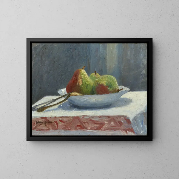 La coupe de poires - Henri Manguin — framed artwork on a wall
