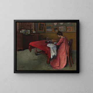 La robe de chambre rouge - Henri Manguin — ingelijst kunstwerk aan de muur