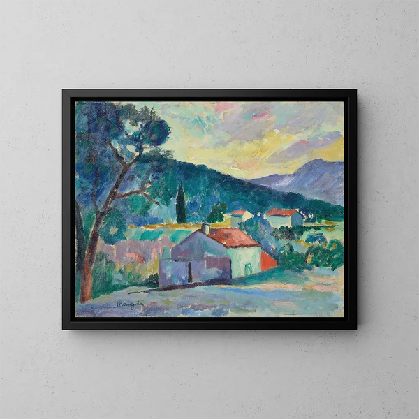 Le Mas de Saint-Tropez - Henri Manguin — framed artwork on a wall