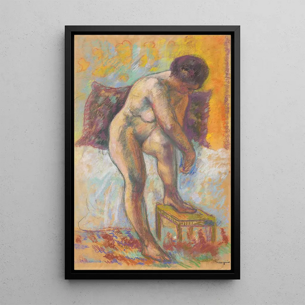 Nu à la toilette - Henri Manguin — ingelijst kunstwerk aan de muur