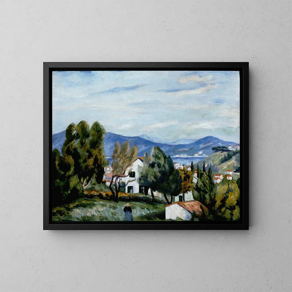 Saint-Tropez view from Vildrac's house - Henri Manguin — framed artwork on a wall