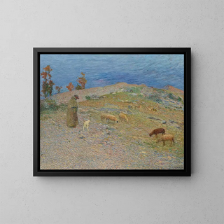 Berger et ses moutons dans les Causses - Henri Martin — ingelijst kunstwerk aan de muur