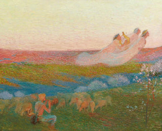 Berger en zijn drie Muzen - Henri Martin — weergave van het kunstwerk