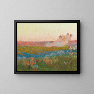 Berger en zijn drie Muzen - Henri Martin — ingelijst kunstwerk aan de muur