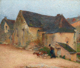 Chevrière voor een oud huis in Labastide - Henri Martin — weergave van het kunstwerk