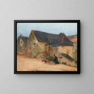 Chevrière voor een oud huis in Labastide - Henri Martin — ingelijst kunstwerk aan de muur