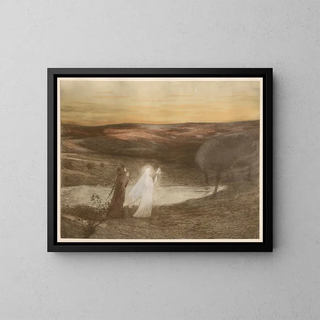 Dante ontmoet Beatrice - Henri Martin — ingelijst kunstwerk aan de muur
