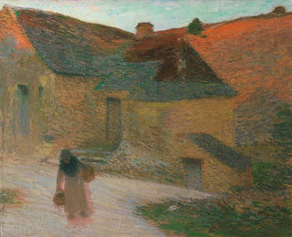 van Laatste stralen, een boerderij in de Lot - Henri Martin — weergave van het kunstwerk