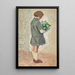 Meisje in schooluniform met een boeket - Henri Martin — ingelijst kunstwerk aan de muur