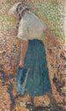 Jonge vrouw in de wijngaarden - Henri Martin — weergave van het kunstwerk