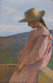 Jonge vrouw zittend - Henri Martin — weergave van het kunstwerk