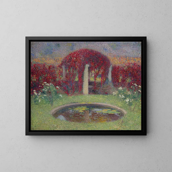 Het bassin en de pergola - Henri Martin — ingelijst kunstwerk aan de muur