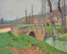 De brug onder een grijze hemel - Henri Martin — weergave van het kunstwerk