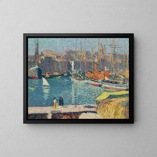 Le Vieux-port de Marseille - Henri Martin — ingelijst kunstwerk aan de muur