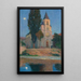 Lever de lune derrière l'église de La Bastide-du-Vert - Henri Martin — ingelijst kunstwerk aan de muur