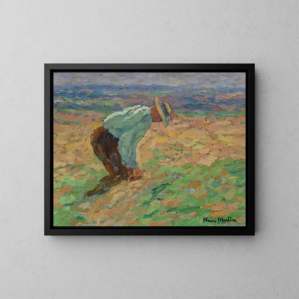 Lieur de gerbe - Henri Martin — ingelijst kunstwerk aan de muur