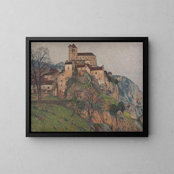 Saint-Cirq-Lapopie - Henri Martin — ingelijst kunstwerk aan de muur