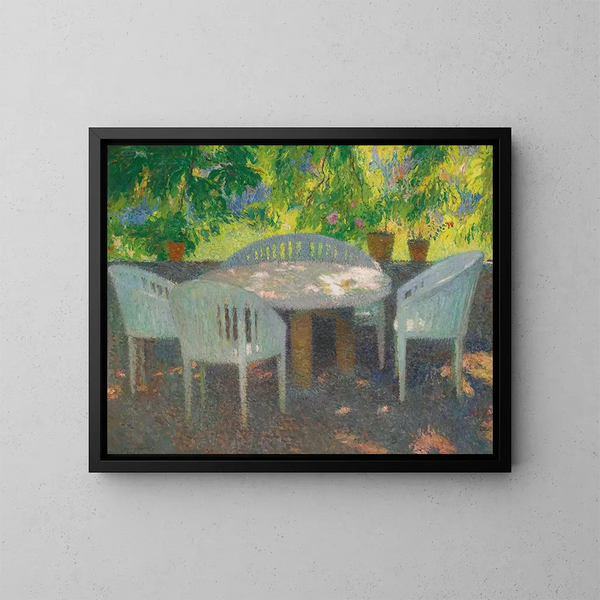 onder de grote kastanjeboom van Marquayrol - Henri Martin — ingelijst kunstwerk aan de muur