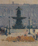 Een van de fonteinen op de Place de la Concorde, Parijs - Henri Martin — weergave van het kunstwerk