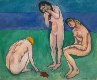 Baders met een schildpad - Henri Matisse — weergave van het kunstwerk