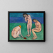 Baders met een schildpad - Henri Matisse — ingelijst kunstwerk aan de muur
