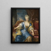 Portret van een zittende dame op een bank - Henri Millot — ingelijst kunstwerk aan de muur