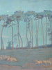Blauw landschap met schapen - Henri Rivière — weergave van het kunstwerk