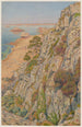 Roc Neveu La falaise de l'oiseau Loguivy - Henri Rivière — weergave van het kunstwerk