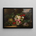 Natuurstilleven met bloemen en fruit - Henri Robbe — ingelijst kunstwerk aan de muur