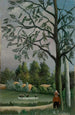 Landschap met vissers - Henri Rousseau — weergave van het kunstwerk