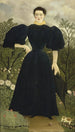Portret van Madame M - Henri Rousseau — weergave van het kunstwerk