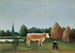 Scène à Bagneux in de voorstad van Parijs - Henri Rousseau — weergave van het kunstwerk