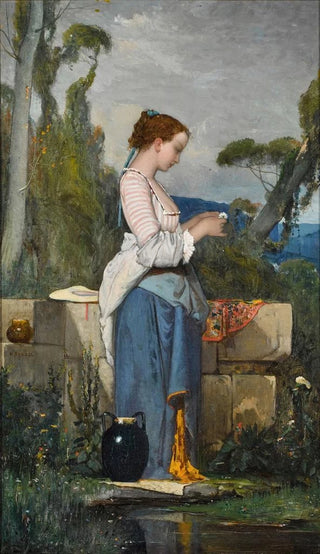 Henri Taurel - A Young Woman At A Well.webp