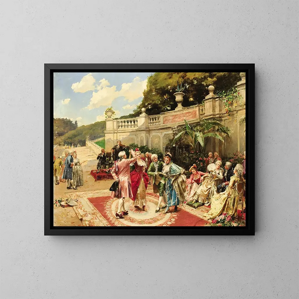 La fête au jardin - Henri Victor Lesur — framed artwork on a wall