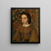 Hélène De Braekeleer de zus van de schilders - Henri de Braekeleer — ingelijst kunstwerk aan de muur
