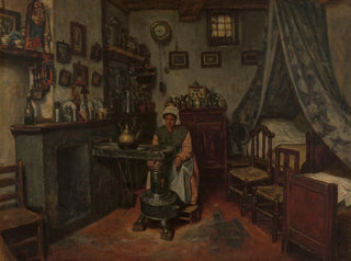 Interieur - Henri de Braekeleer — weergave van het kunstwerk