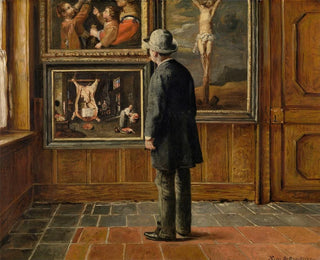 L'amateur d'art - Henri de Braekeleer — weergave van het kunstwerk