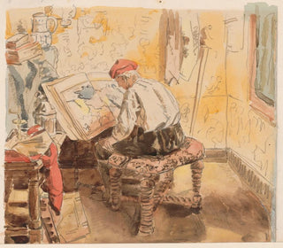 De Geograaf - Henri de Braekeleer — weergave van het kunstwerk