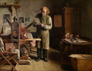 L'imprimeur de plaques - Henri de Braekeleer — weergave van het kunstwerk