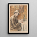 Le buveur de vin - Henri de Braekeleer — ingelijst kunstwerk aan de muur