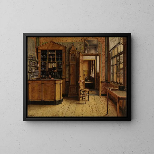 L'ancienne auberge Het Loodshuis à Anvers - Henri de Braekeleer — framed artwork on a wall