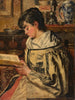 Vrouw lezend - Henri de Braekeleer — weergave van het kunstwerk