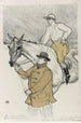 Le jockey allant au poteau - Henri de Toulouse-Lautrec — weergave van het kunstwerk